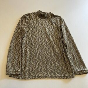 RAFAELLA brown space dye long sleeve top M